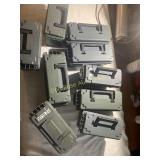 9 Plastic Ammo Boxes