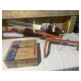 Clay Pigeon Thrower and Pigeons