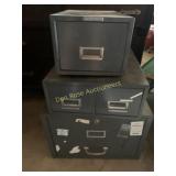 1 Drawer File Cabinet and Card Boxes