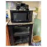Microwave and Cart