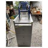 Changing Table and 2 Plastic Kids Chairs