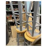 4 Matching Wooden Stools