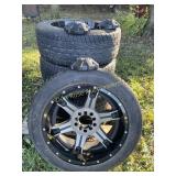 4 Tires with Hubcaps