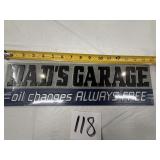 Dad's Garage sign