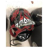 Red, Black and while HJC Off-road Helmet