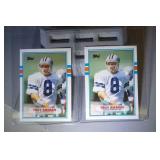 1989 ToppsTraded lot of 2 #70T Troy Aikman rookies