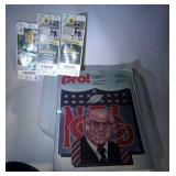 lot of 3 Packer stubs & 1975 Packer/Viking program