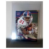 Tiki Barber autographed card with COA