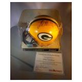 John Crockett autographed Packer mini helmet