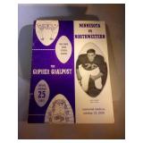 Minnesota vs. Northwestern 1956 program