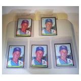 1985 Donruss Bret Saberhagen BB rookie lot of 5