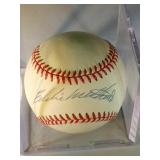 Autographed Eddie Matthews Baseball w/COA