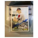 Autographed 1957 Topps Del Crandall Braves