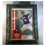 1984 Topps giant card in frame - Nolan Ryan