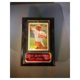 1981 Topps Joe Montana rookie reprint plaque