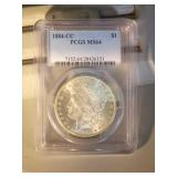 1884 Carson City PCGS MS64 Morgan Silver Dollar