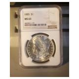 1885 NGC MS63 Morgan Silver Dollar