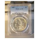 1889 PCGS AU55 Morgan Silver Dollar