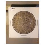1891 Morgan Silver Dollar