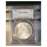 1896 PCGS MS64 Morgan Silver Dollar