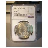 1921 NGC MS63 Morgan Silver Dollar