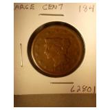 1842 large cent