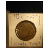 1849 large cent