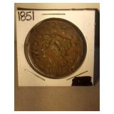 1851 large cent