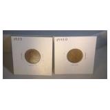lot of 2 Lincoln pennies - 1933 and 1933 D