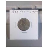 1833 No Cents Liberty Nickel AU/BU