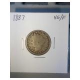 1887 Liberty Nickel VG/F
