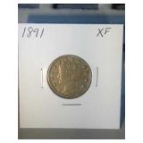 1891 Liberty Nickel XF
