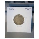 1902 Liberty Nickel VG/F