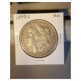1895 S Morgan Silver dollar AU