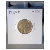 1938 D Buffalo Nickel MS64