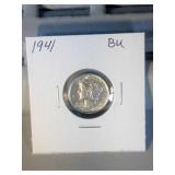 1941 Mercury Dime BU