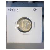 1943 D Mercury Dime BU