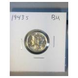 1943 S Mercury Dime BU