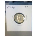 1944 D Mercury Dime BU