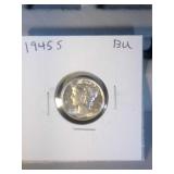 1945 S Mercury Dime BU