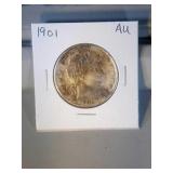1901 Barber half AU