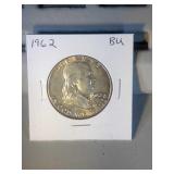 1962 Franklin half BU