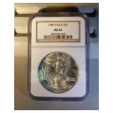 1987 NGC MS69 American Silver Eagle