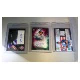 lot of 3 autographed or jersey baseball cards