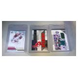 lot of 3 autographed or jersey hockey cards