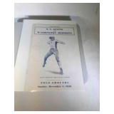 1939 Giants vs. Redskins football program