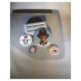 vintage Robin Yount and Hank Aaron pin lot