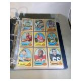 binder of 1970-1972 football cards, 300+ cards