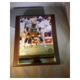 autographed Tod McBride Packers plaque