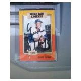 autographed Ernie Banks card